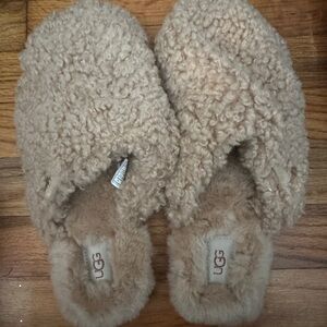 UGG Tan Plush Indoor Slippers